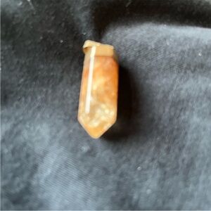 Faceted amber amethyst,2 rose quartz,blue Crystal Pendant & bonus Xmas tree eari